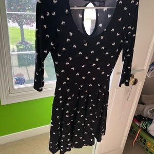 black and white tight dress